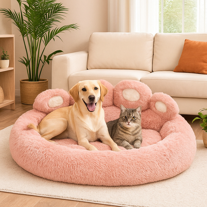Cama de peluche confortable para perros y gatos