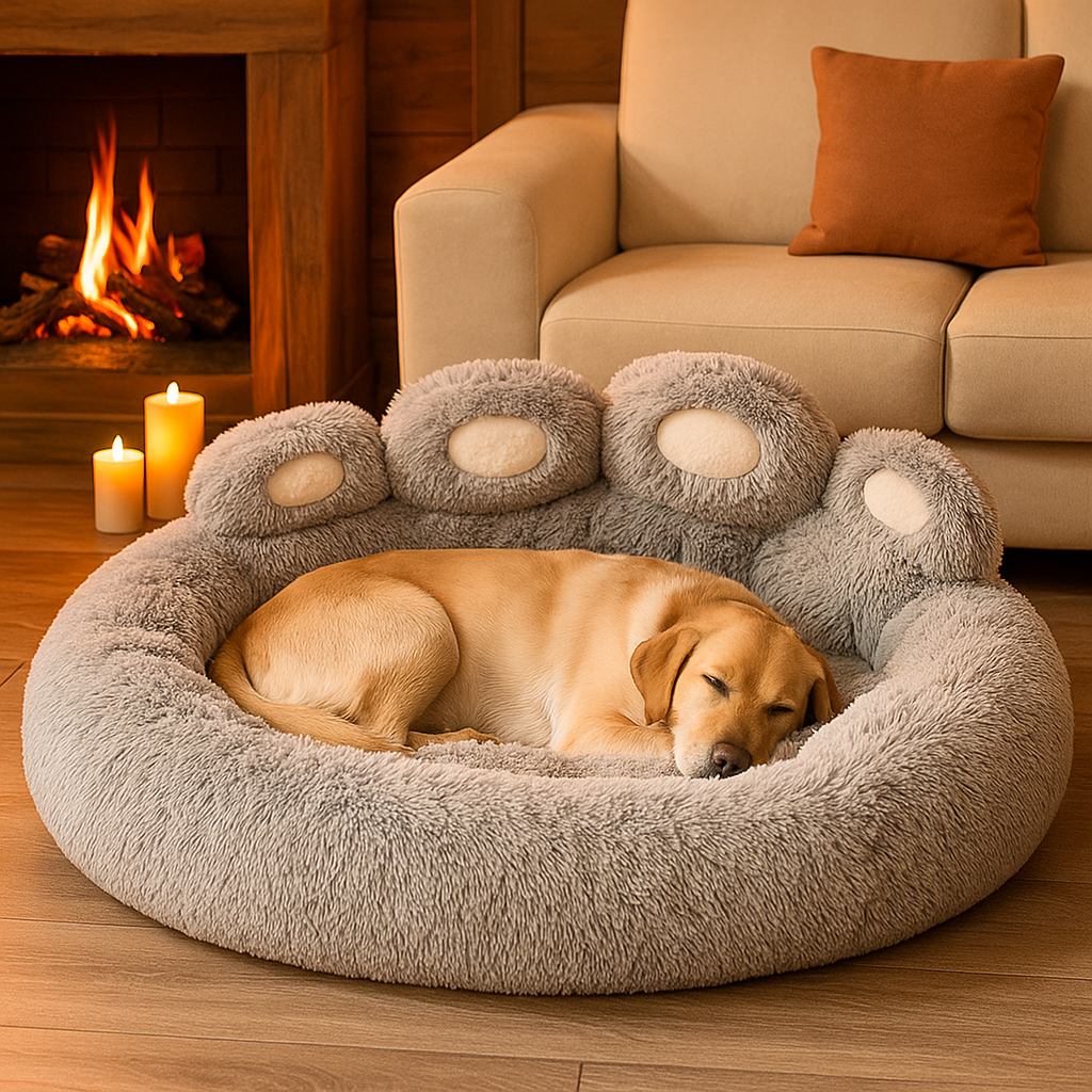 Cama de peluche confortable para perros y gatos