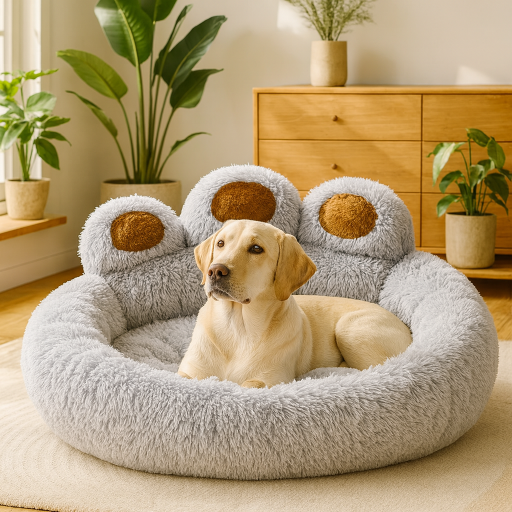 Cama de peluche confortable para perros y gatos