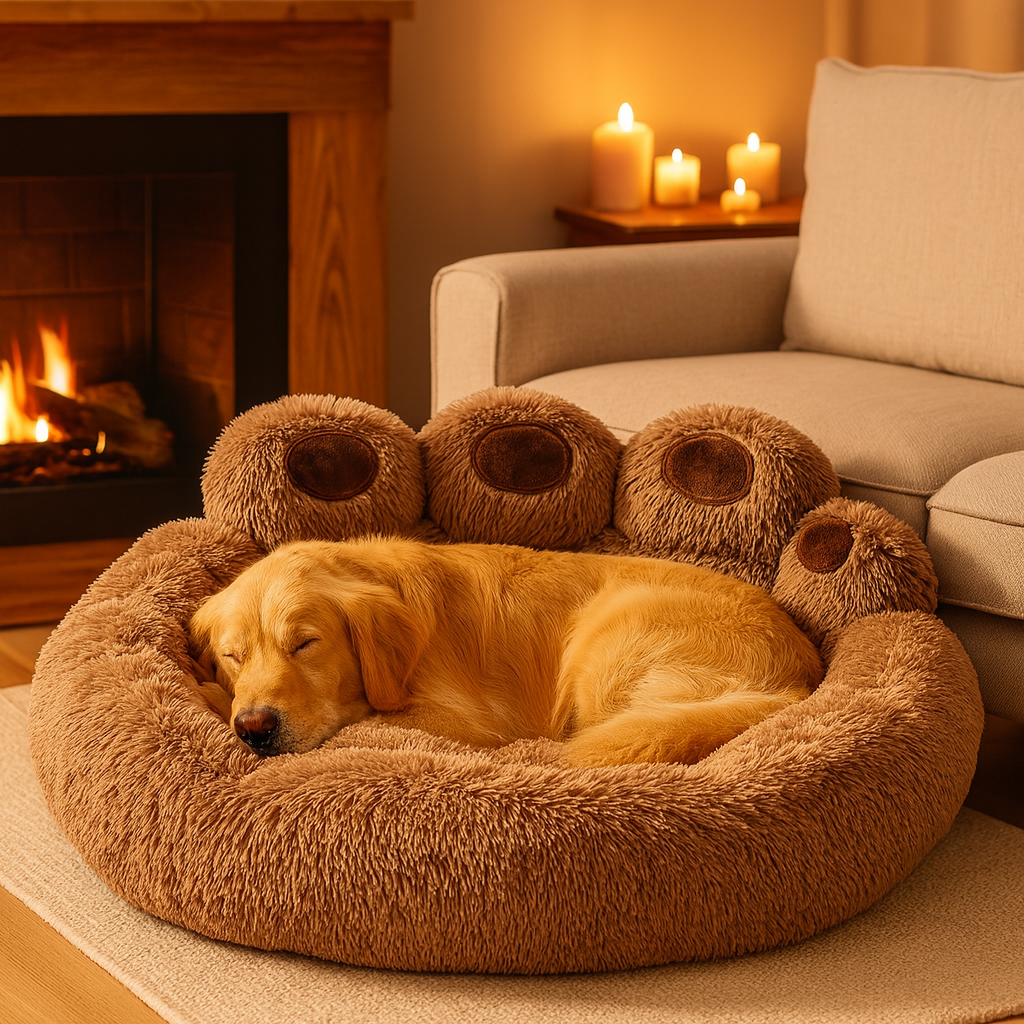 Cama de peluche confortable para perros y gatos