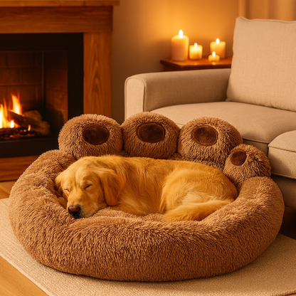 Cama de peluche confortable para perros y gatos