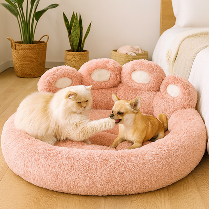 Cama de peluche confortable para perros y gatos