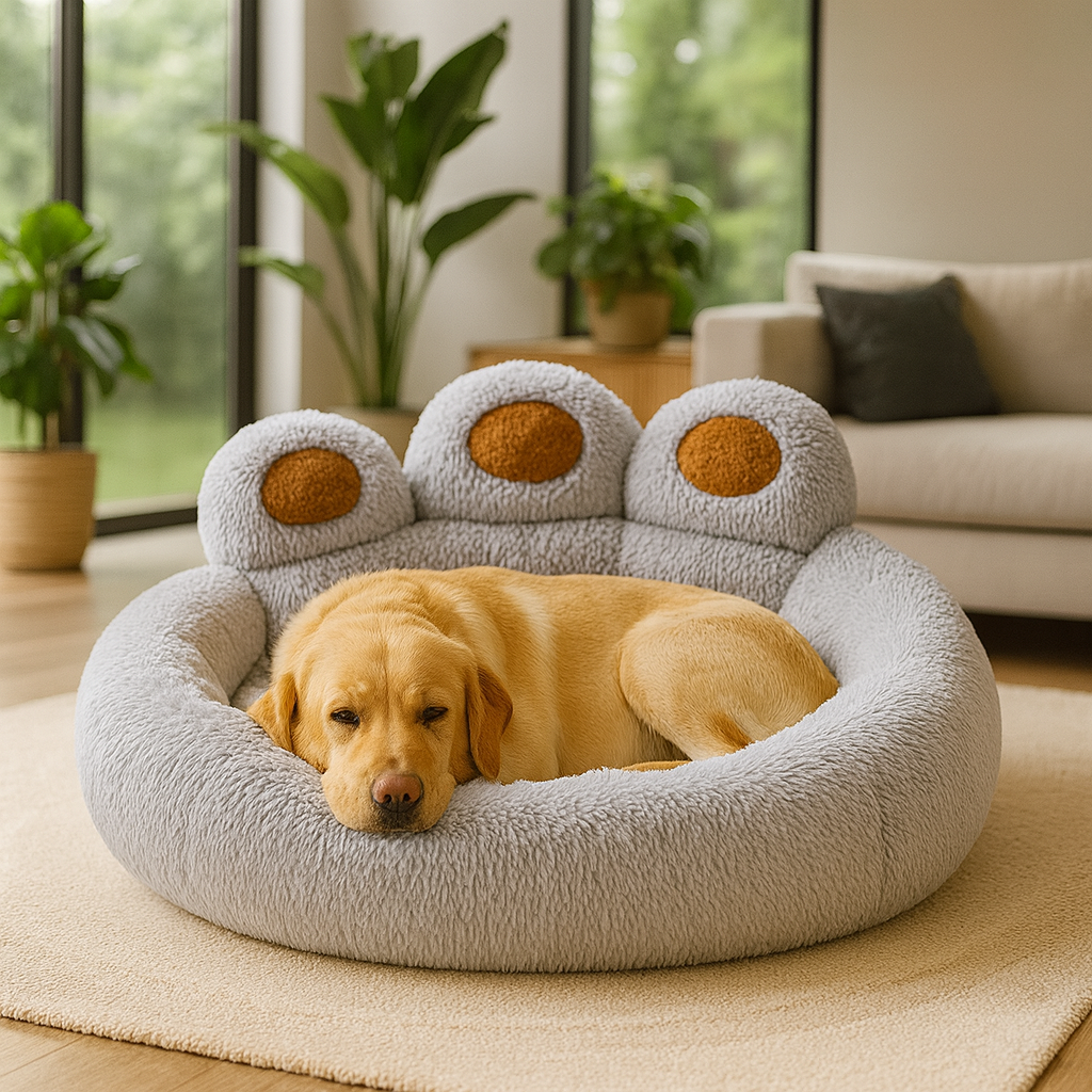 Cama de peluche confortable para perros y gatos